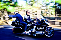 Teilnehmer auf Motorrad